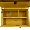 [W2003][9.2*6.7*4.9 in]Wood Herb Stash Box with Rolling Tray Storage Container to Store Smoking Accessories Grinder