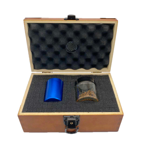 [1802][220*137*88mm]Custom Luxury Wooden Smell-Proof Smoking Stash Box Combo Travel Storage with Rolling Tray Accessories Waterproof Design