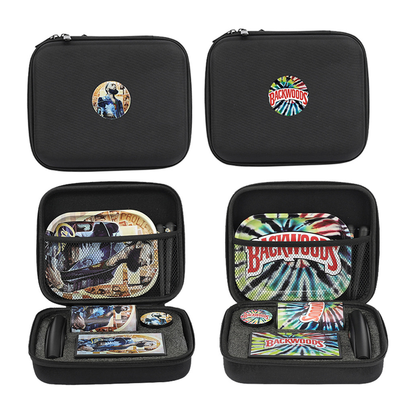 [BP-E107][260*170*90 Mm]Portable Travel Stash Box Set Wholesale Smoking Accessories Including Custom Logo Metal Tobacco And Herb Grinder Rolling Tray