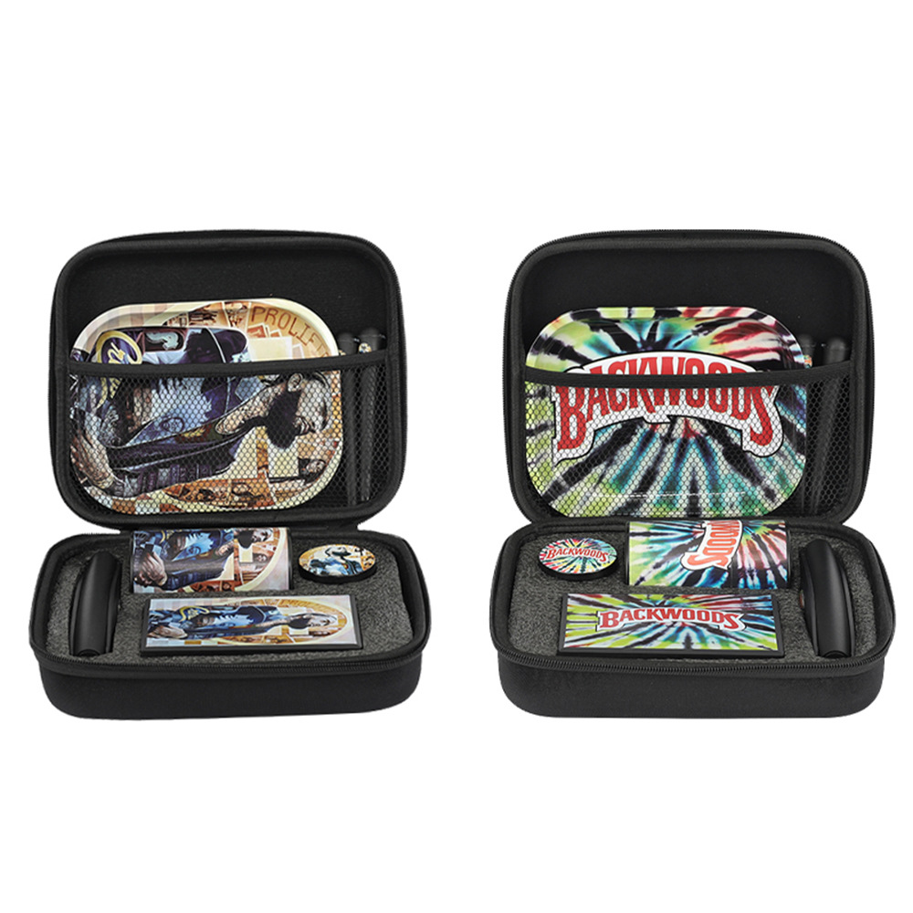 [BP-E107][260*170*90 Mm]Portable Travel Stash Box Set Wholesale Smoking Accessories Including Custom Logo Metal Tobacco And Herb Grinder Rolling Tray