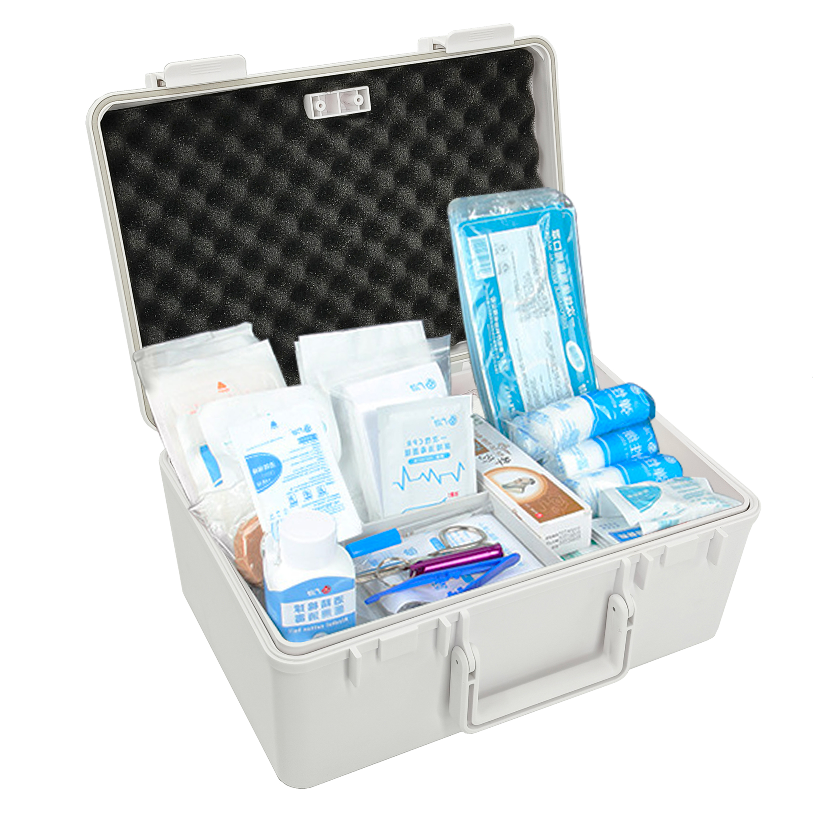 [BP-1404]OEM Plastic waterproof Box waterproof first aid kit case outdoor survical kit with medical accessories kit