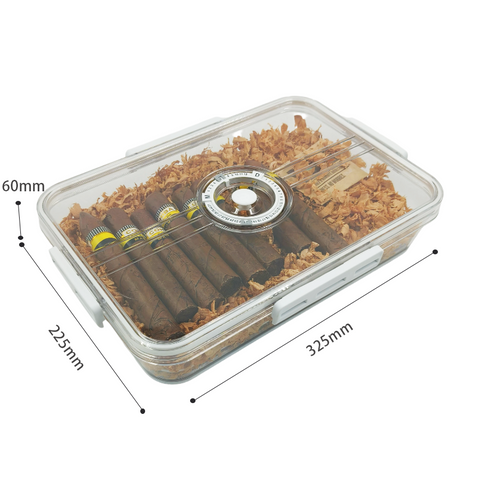 Factory Wholesale Cigar Accessories Travel Humidors Large Capacity Cigar Display Humidor Portable Cigar Case Plastic