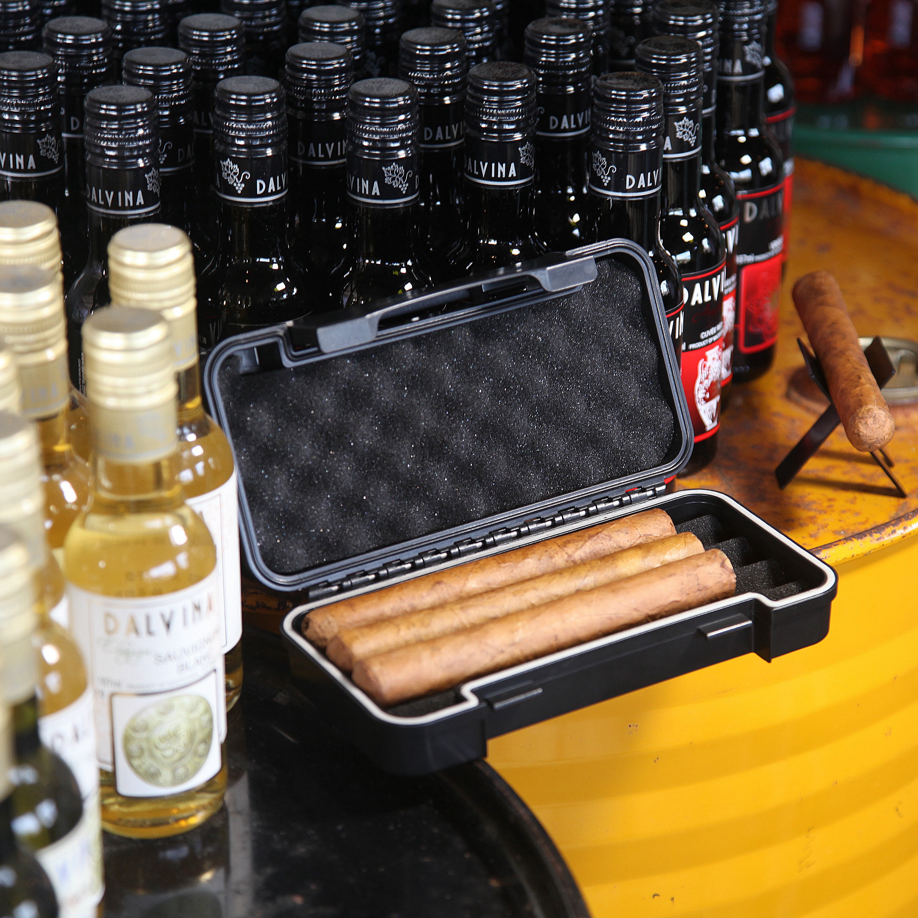 Cigar Case with Cutter Custom Cigar Logo Boxes Waterproof Cigar Case Cigar Travel Plastic Case 