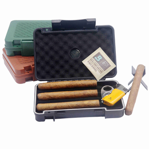 Cigar Case with Cutter Custom Cigar Logo Boxes Waterproof Cigar Case Cigar Travel Plastic Case 