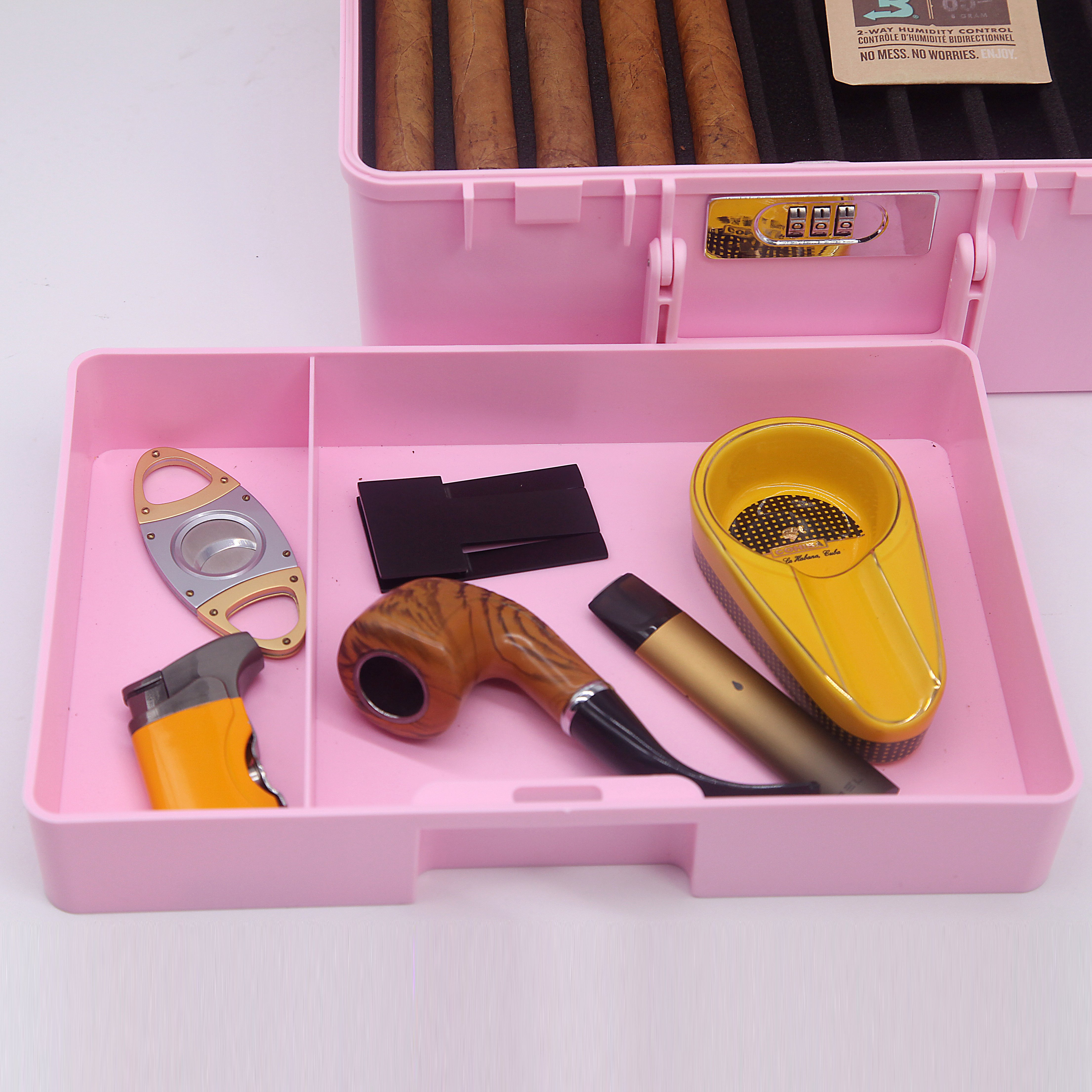  [BP-1404CI] [30CT] Manufacturer Customization Proof Case Cigar Case with Cutter Custom Cigar Logo Boxes