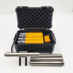 [BP-1202] [15CT] China Factory Wholesale Cigar Case Portable Travel Humidor Cigar Box Waterproof Cigar Humidor for Carrying Cigar