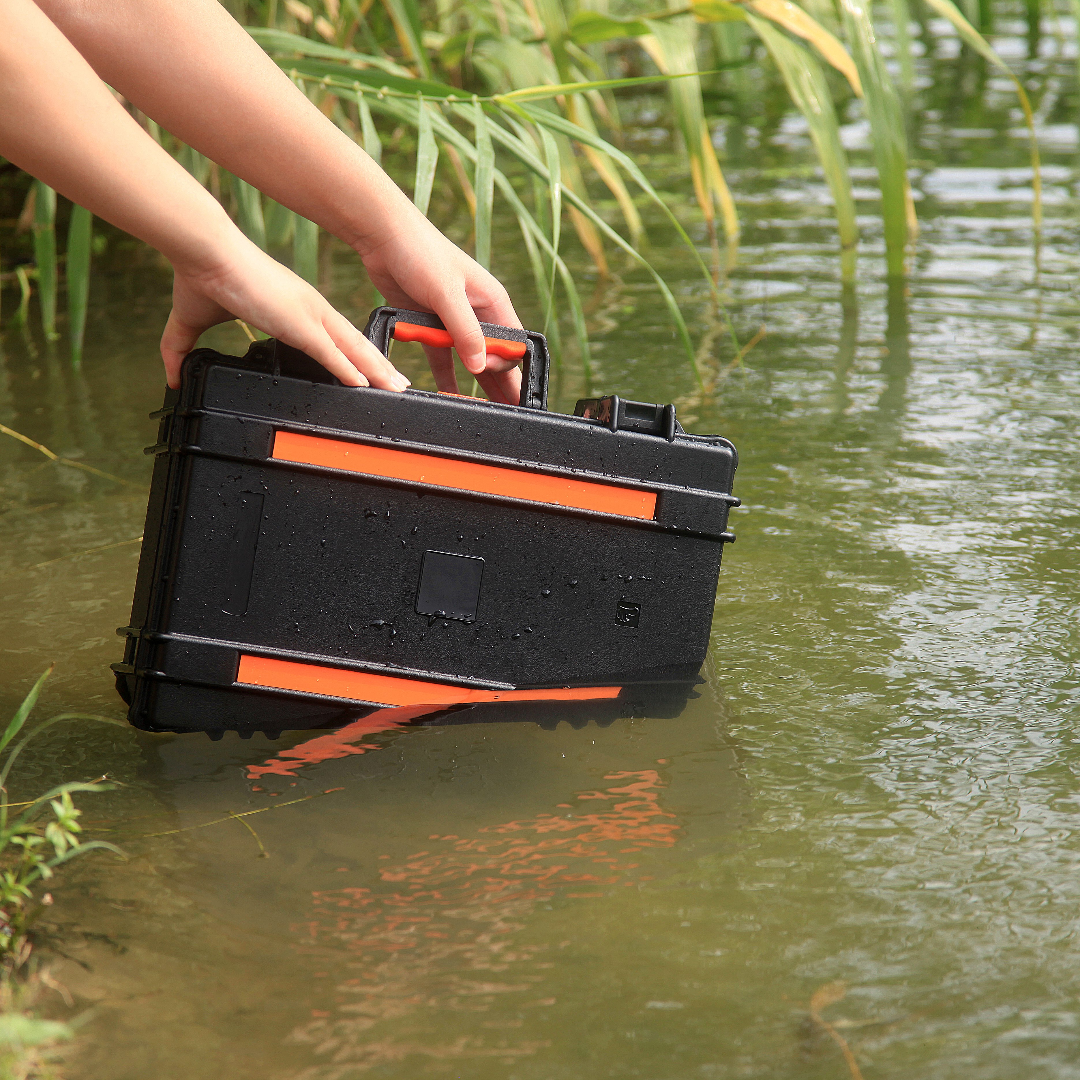 [X-A2801][280*220*103mm]Military Empty Bullet Box Case Electronics Storage Tool Bag Case ABS Universal Waterproof Trolley Case Waterproof Suitcase Plastic Hard Case Tool Box for Detecting Instrument