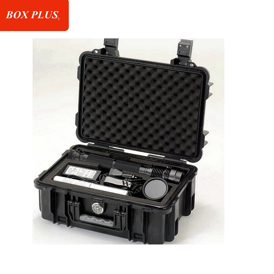 Customizable big case plastic with handles foam hard plastic waterproof storage box military case