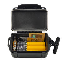 [BP_2002CI] [10CT] Cigar Gift Set Cigar Cutter Custom Cigar Box Travel Humidor with Humidifier