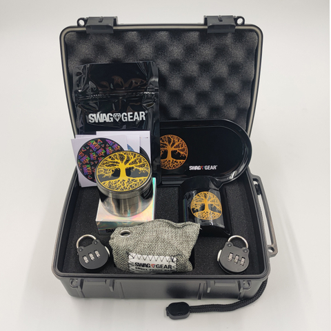 [8002][215*150*75mm]Smoking Accessories Grinder Herb Kit Stash Box Whole Set Smell Proof Stash Jar Smoking Kits Fumar Hard Plastic Case