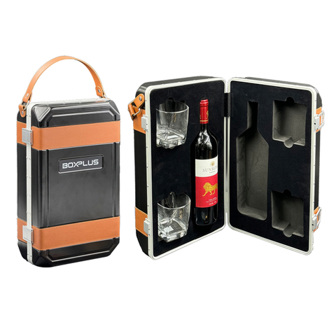 [BP-4023 400*230*120 mm ] Wholesale Custom Luxury Wine Bottle Storage Box wine bottle box plastic wine gift box for new year