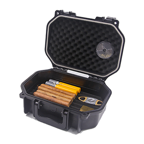 [BP-2817][284*174*113] High quality Waterproof Cigar Humidor Waterproof hard storage box Travel Cigar humidor