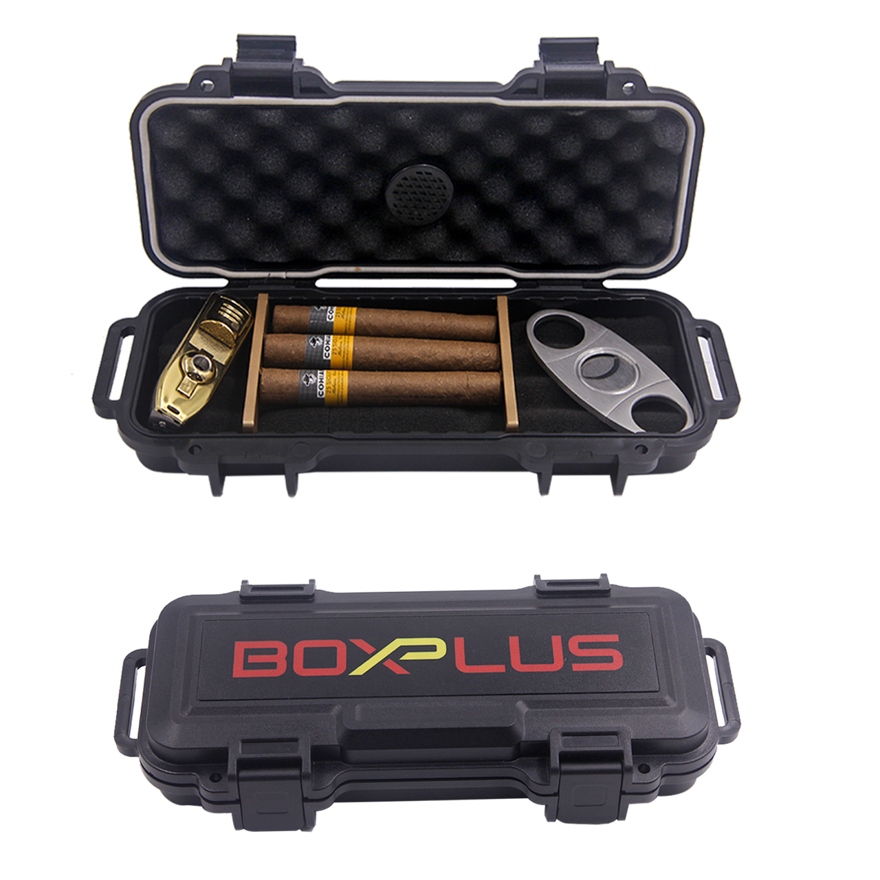 [BP-2307][230*75*40] New Arrival waterproof cigar humidor Cigar Humidors Travel portable cigar case with accessories