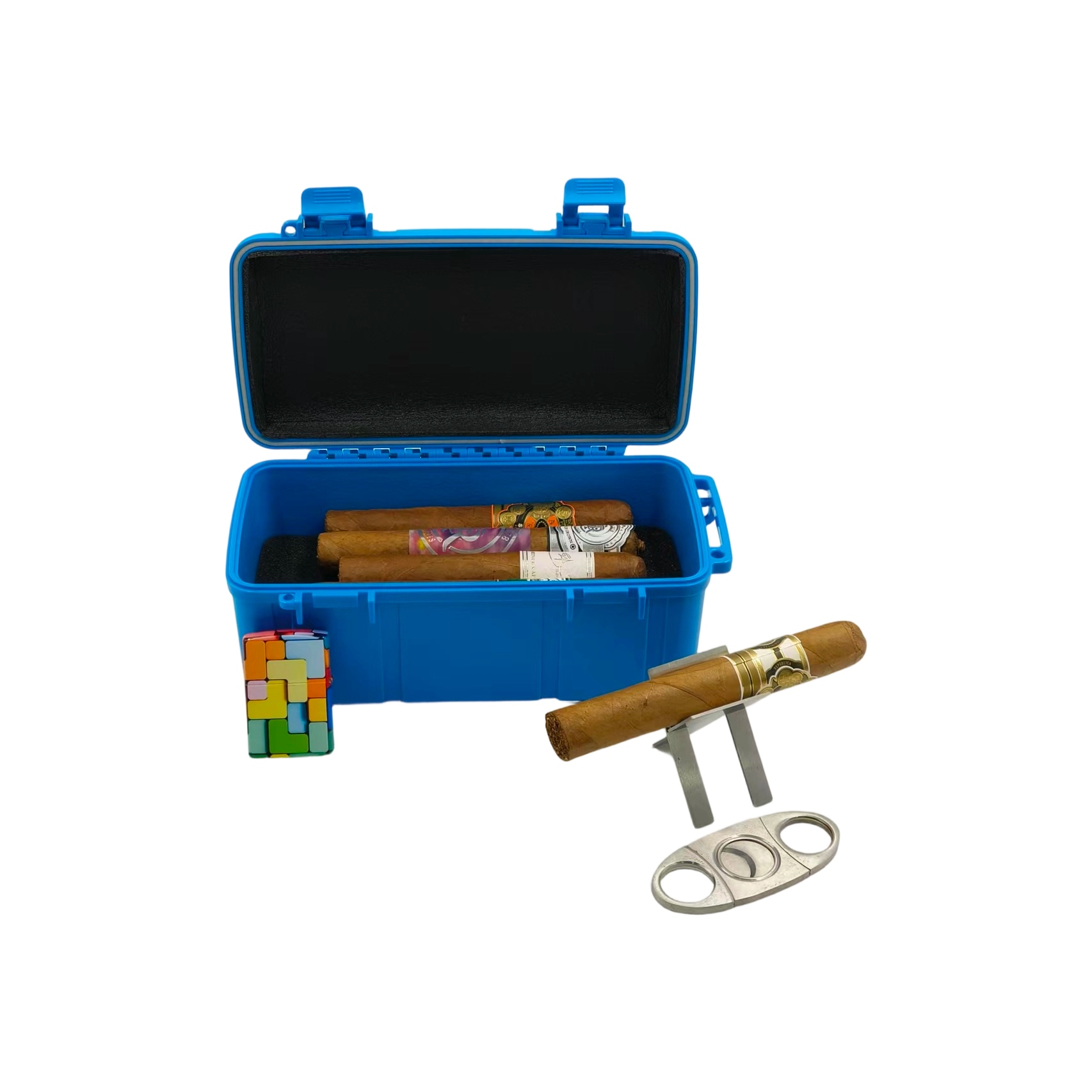 [BP-7002] Portable Travel Box Cigar Accessories Made in China Cigar Boxes Wholesale Cigar Case Plastic Outdoor Box for Travel