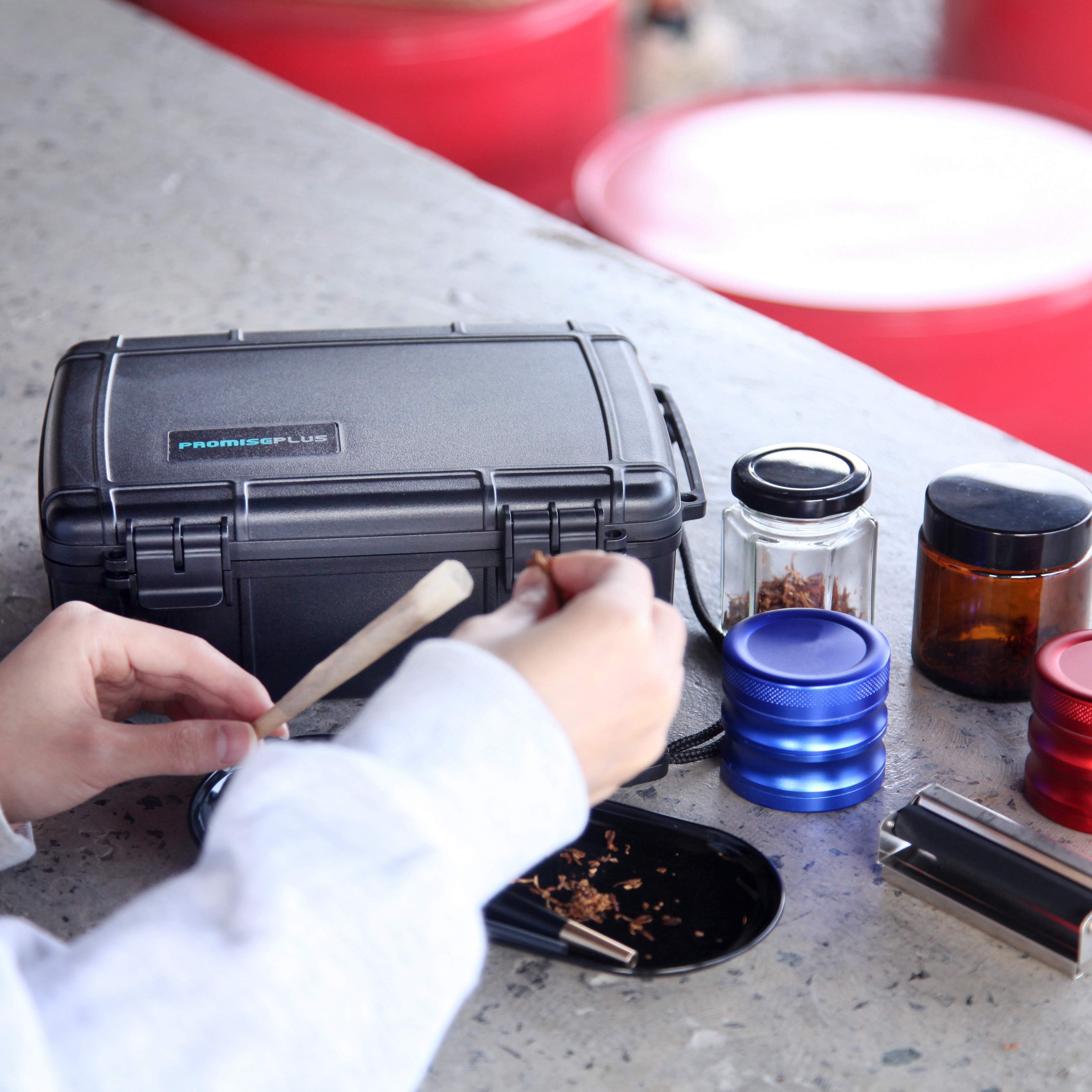 [BP-8002] China Manufacturer Wholesale Weed Smoking Stash Boxes Smoking Kit Smoking Pipe Smoking Accessories Kit with Custom Foam Logo