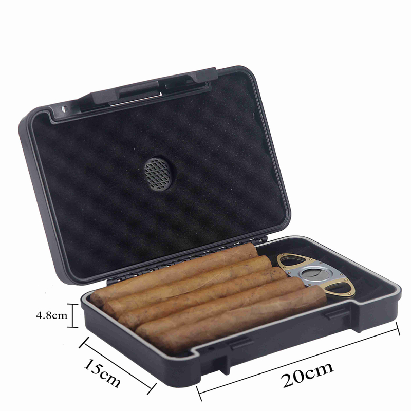 Cigar Case with Cutter Custom Cigar Logo Boxes Waterproof Cigar Case