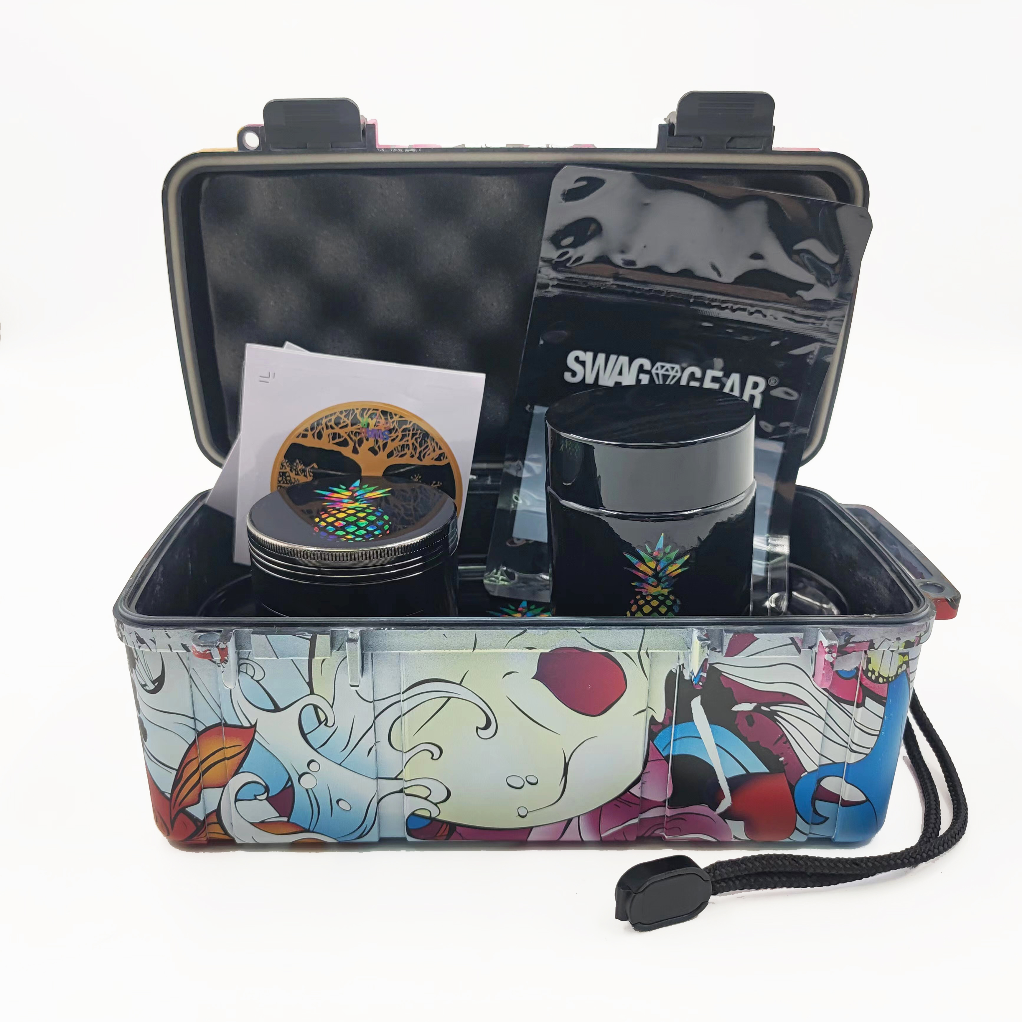 [C7002][208*98*84mm]Manufacturer Wholesale Smell Proof Stash Box Kit Waterproof Smoking Kit for Grinder with Custom Logo