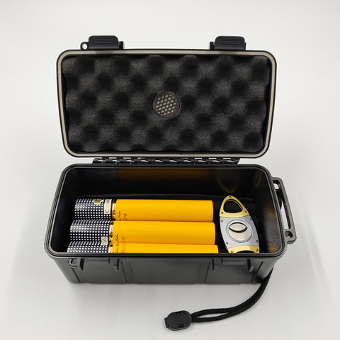 [BP-7002CI] [15CT] Amazon Hot Sale Custom Cigar Travel Case Humidor Box Portable Cigar Humidor Cigar Box with Cigar Cutters