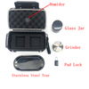[BP-3002] Waterproof Hard Plastic Case Lighters Smoking Accessories Sets Smoking Kit Tobacco Case with Grinder Custom Foam Logo