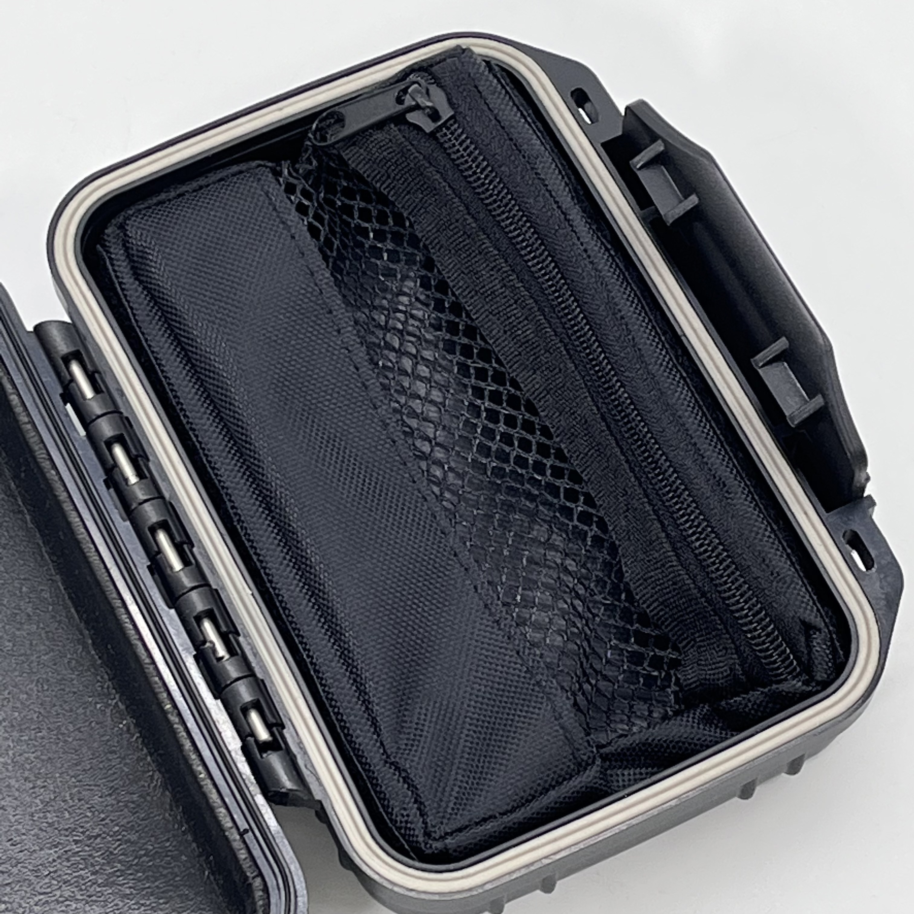 [X-1001A][119*74*45mm]Waterproof Plastic Carrying Case Mini Black Waterproof Hardshell Portable Hard Storage Case Box with Handle