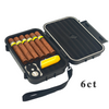 Factory Wholesal Cigar Travel Humidor Double Cigar Case Cigar Full Set with Sparate Storage for Accessories Hold 5 Cigars Packets 