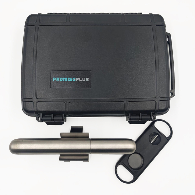 [BP-8001] [6CT] Manufacturer Wholesale Hard Shell Cigar Gift Set Portable Cigar Case Travel Humidor Box With Cigar Cutter
