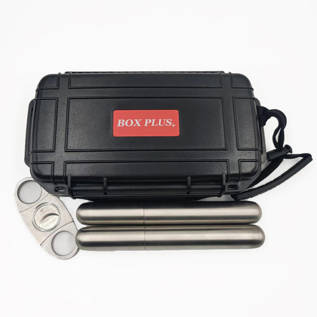 [BP-3001CI] [5CT] Travel Cigar Humidor Case Portable Cigar Container Waterproof Outdoor Cigar Pouch for holding 5 Cigars