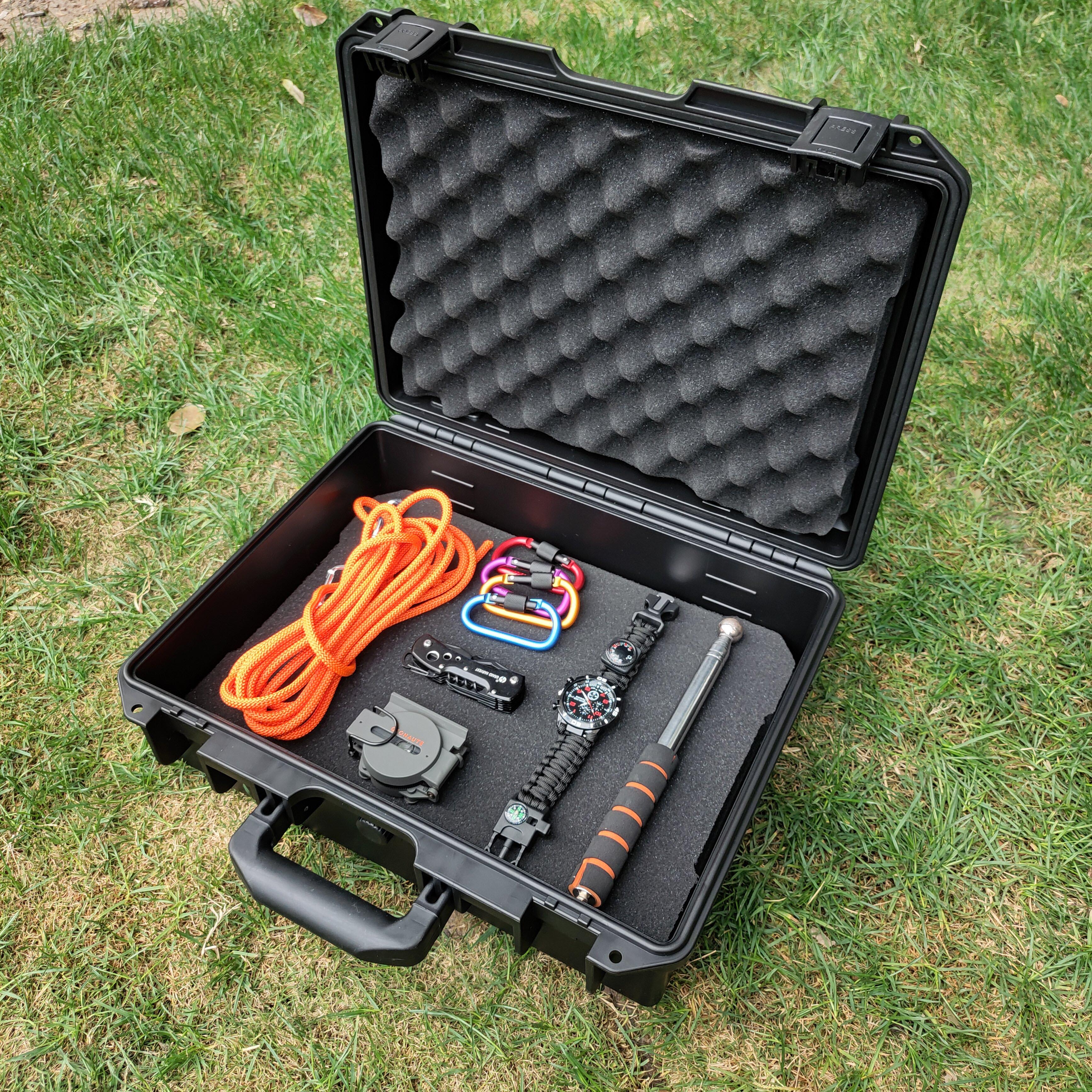 [BP-2838 380*280*135 mm ] New Arrival waterproof plastic tool box outdoor hard case gun cases for pistols