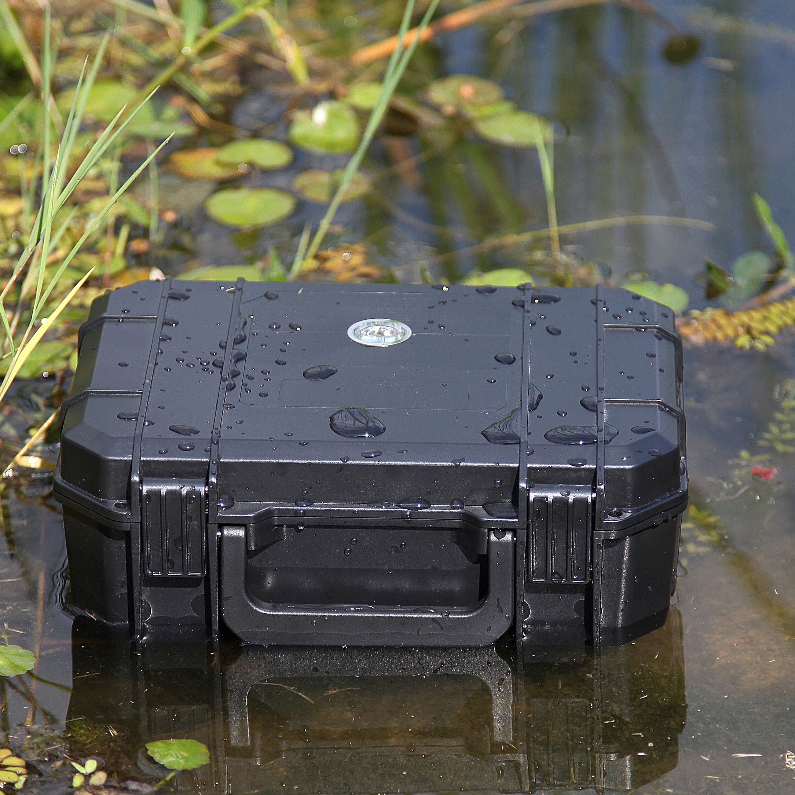 [X-1601][250×180×93mm]Black Waterproof Shockproof HardPortable Military Tool Case High Qualtiy Dry Case with Handle