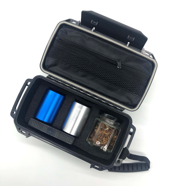 [BP-3002] With Zip Bag Hard Plastic Case Lighters Smoking Accessories Sets Smoking Kit Tobacco Case Stash Box with Grinder Custom Foam Logo