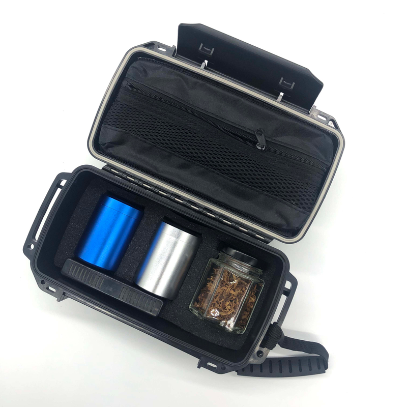 [BP-3002] With Zip Bag Hard Plastic Case Lighters Smoking Accessories Sets Smoking Kit Tobacco Case Stash Box with Grinder Custom Foam Logo