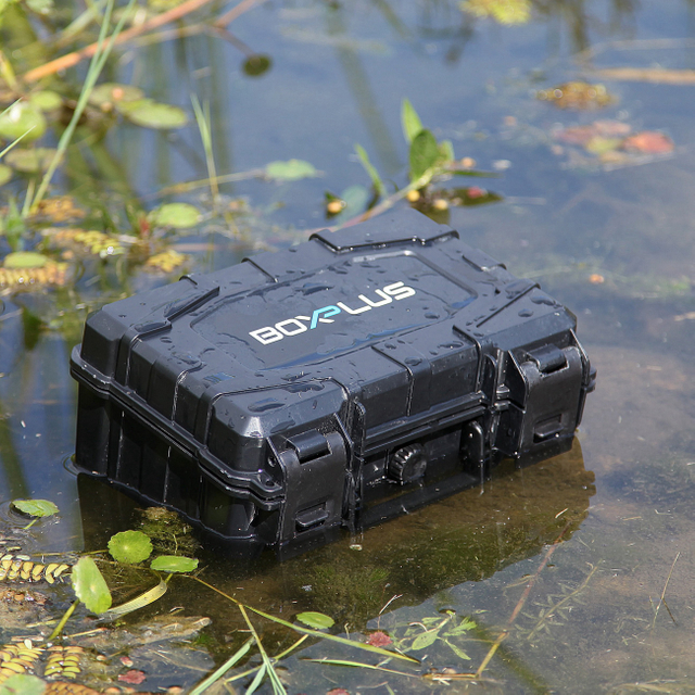 Plastic Case Small Bottle Waterproof Hard Abs Shock Fishing waterproof Case Ip67 with custom foam