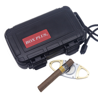 [BP-6001CI] [5CT] Manufacturer Customize Small Compact Cigar Box Travel Humidor Portable Cedar Cigar Case 