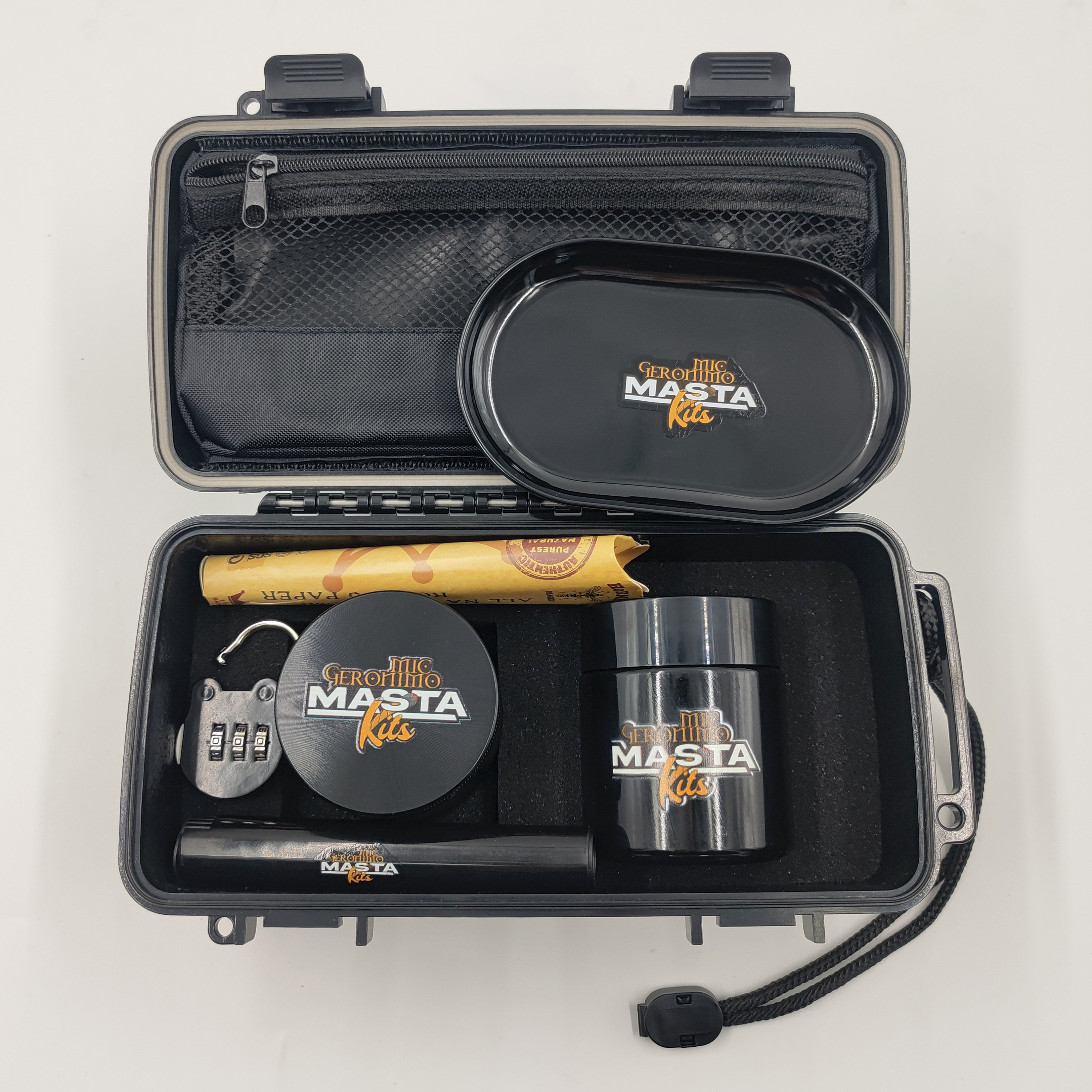 [7002][208*98*84mm]Whole Set Smoke Smell Proof Smoking Travel Kit Custom Logo Plastic Stash Box with Marijuanna Smoking Accessory And Other Grinder