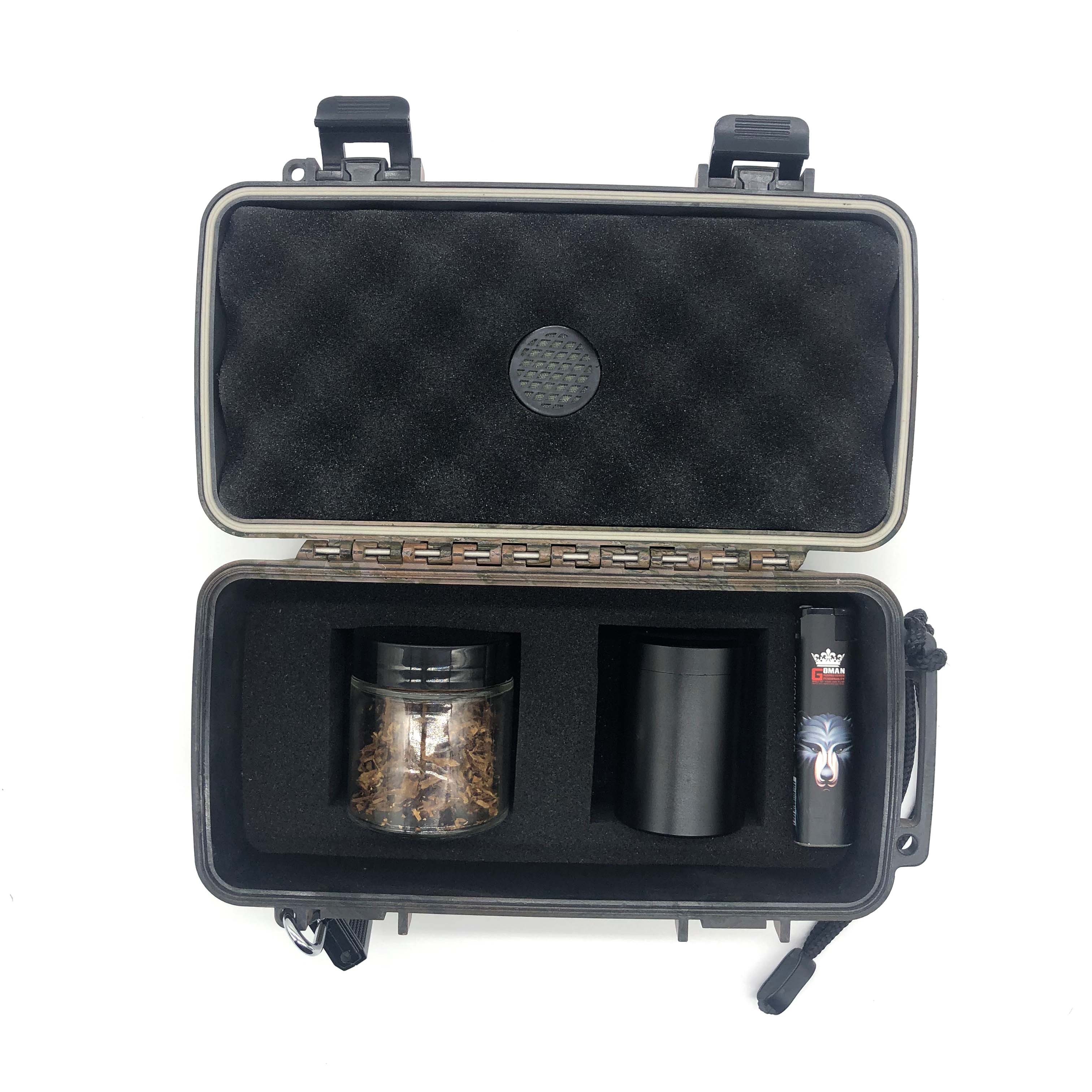 [BP-7002] China Stash Box Manufacturer Custom Hard Plastic Smell Proof Weed Smoking Kit Tobacco Smoking Accessories Set with Rolling Tray Grinder