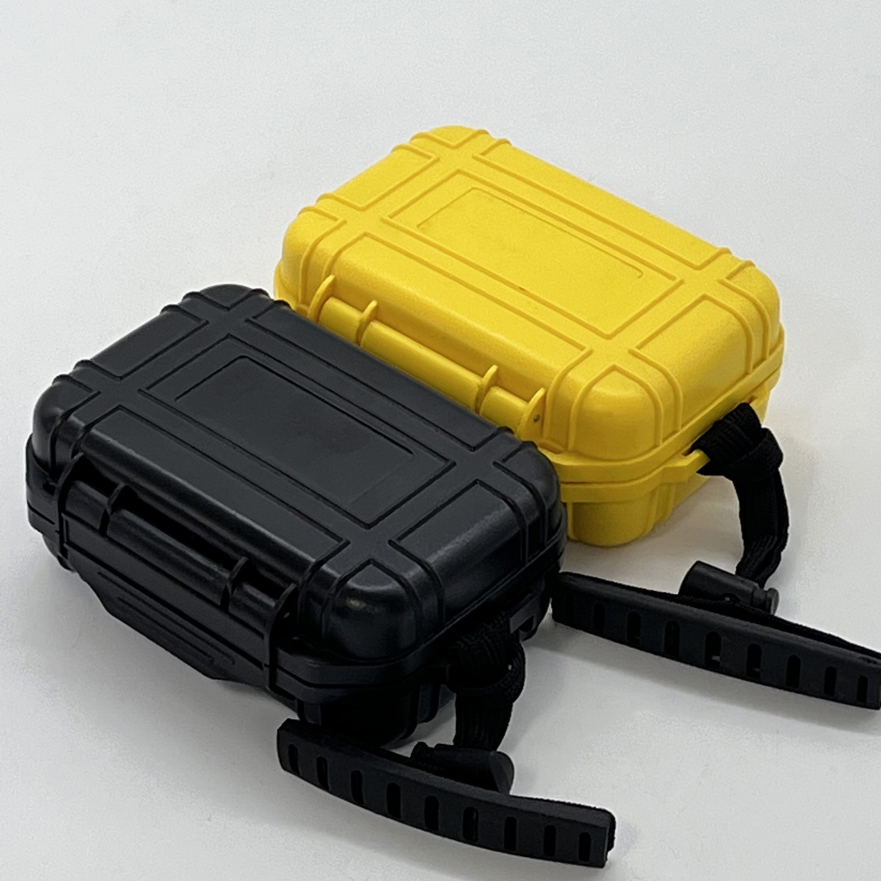 [X-1001A][119*74*45mm]Waterproof Plastic Carrying Case Mini Black Waterproof Hardshell Portable Hard Storage Case Box with Handle