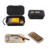 [BP-2111][210*110*75] Custom three layer waterproof travel cigar humidor cigar gift set Portable Durable Humidor Cigar Box with Hygrometer