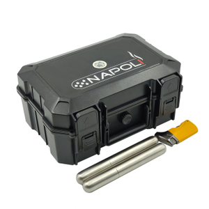 [BP-1203CI] [30CT] Cigar Smoke Shop Supplies Cigar Gift Set Hard Plastic Cigar Humidor Travel Cigar Case Larger Cigar Humidor with Hygrometer