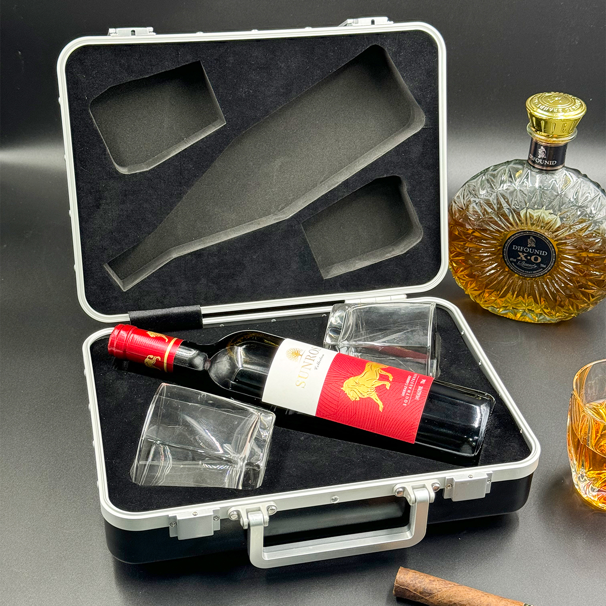 [BP-4023 400*230*120 mm ] Wholesale Custom Luxury Wine Bottle Storage Box wine bottle box plastic wine gift box for new year