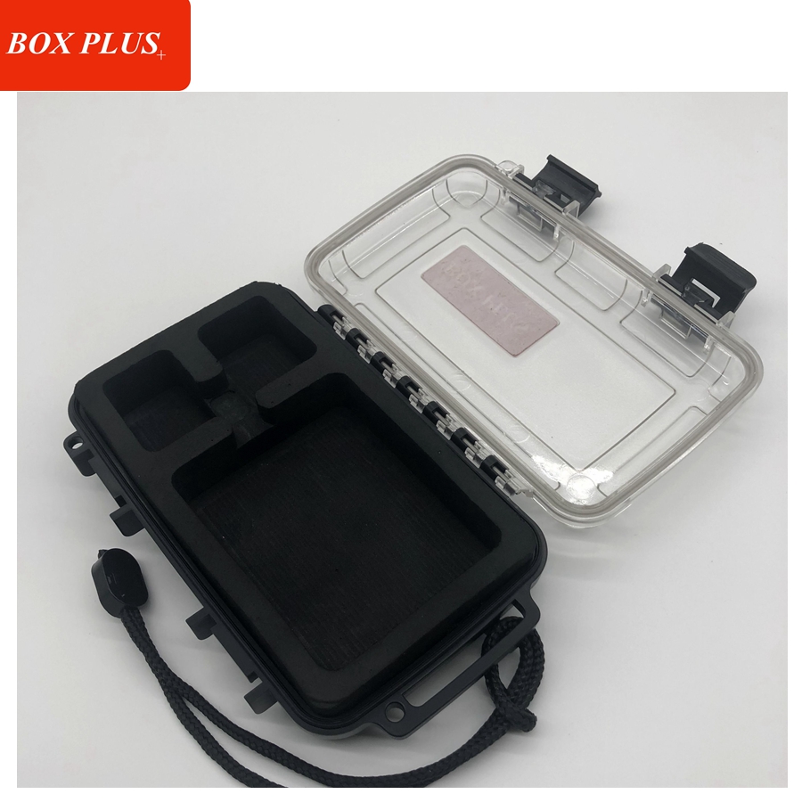 [X-6010][197*98*40mm]Manufacturer Custom Clear Lid Plastic Earphone Travel Case with Custom Foam