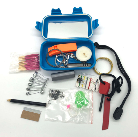 [X-SK11][130*76*32mm]Outdoor Waterproof Survival Tools Kit Emergency Survival Gear