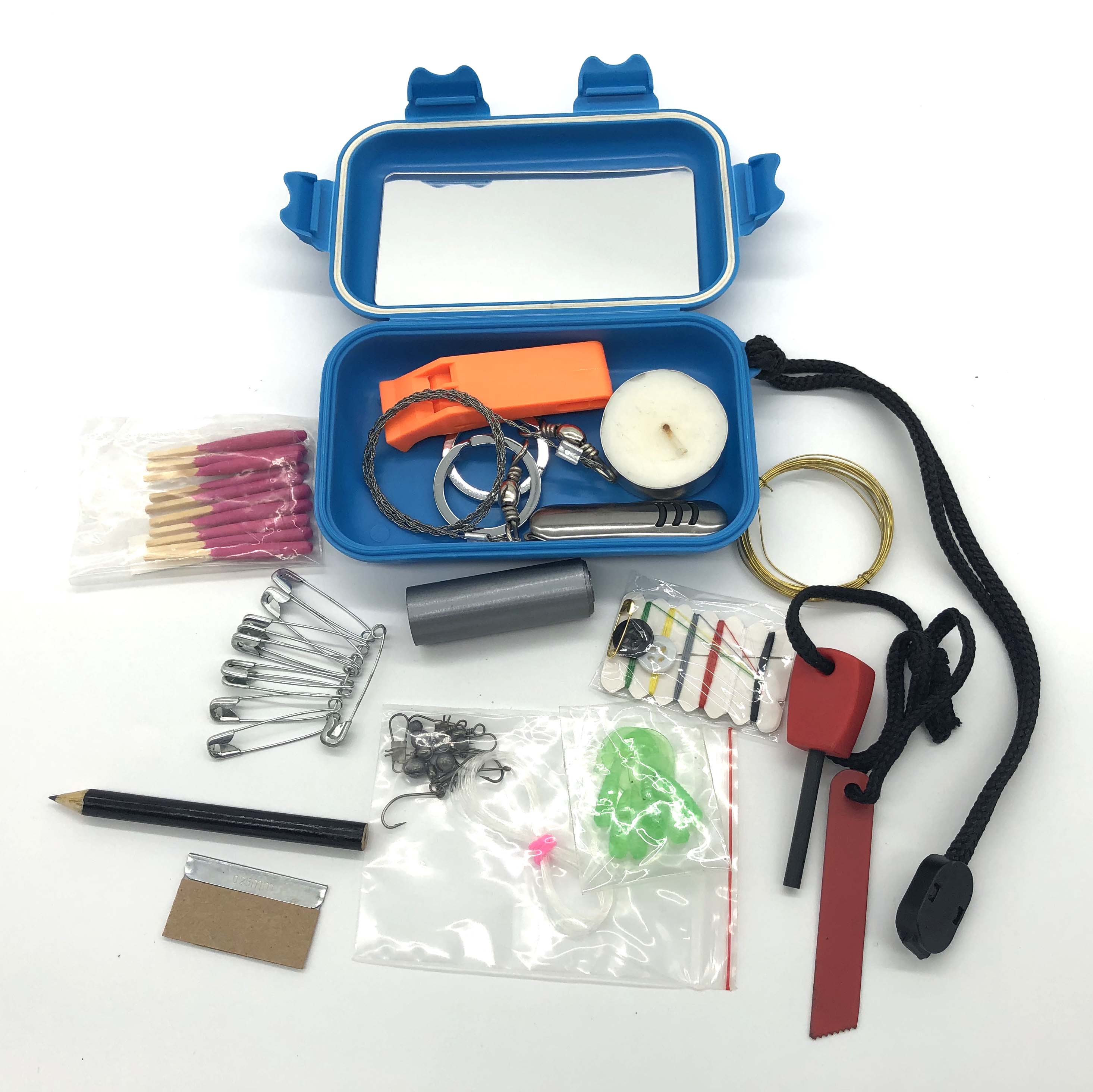 [X-SK11][130*76*32mm]Outdoor Waterproof Survival Tools Kit Emergency Survival Gear