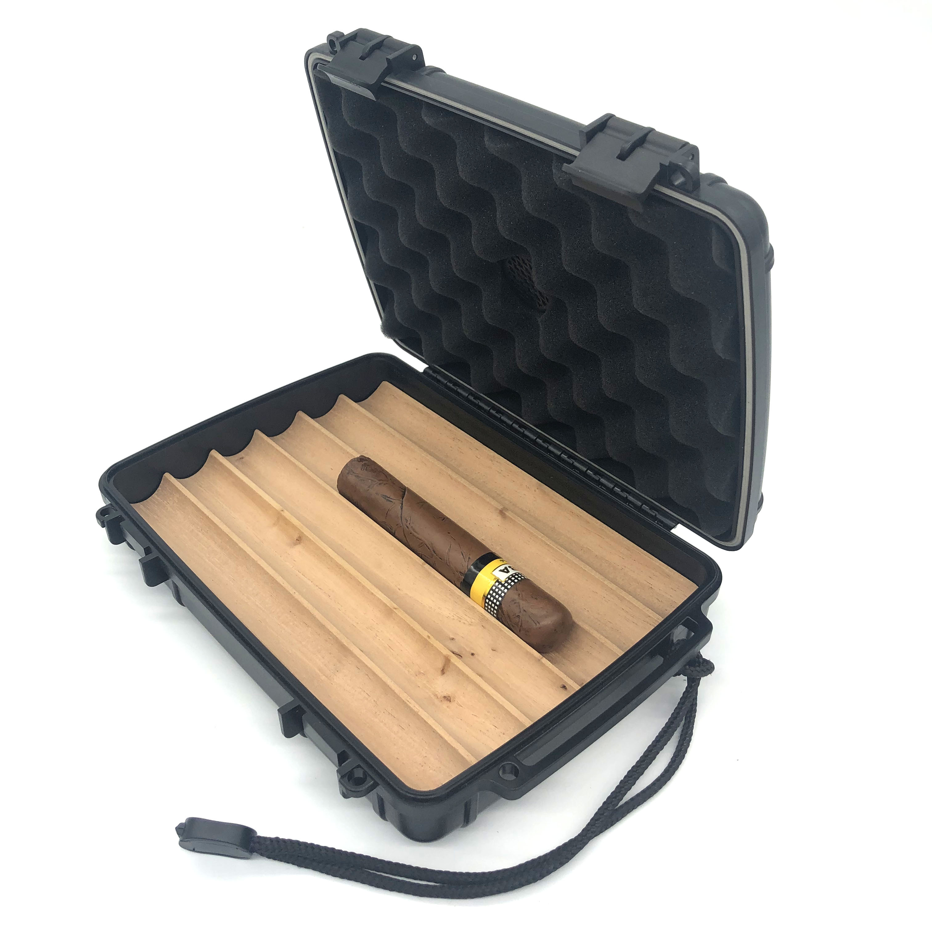 [BP8001CI] [5CT] Factory Best Price Waterproof Cedar Cigar Travel Case Travel Humidor with
