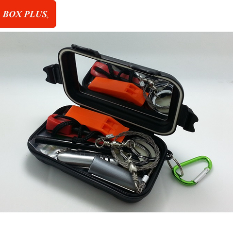 [X-SK11][130*76*32mm]Outdoor Waterproof Survival Tools Kit Emergency Survival Gear