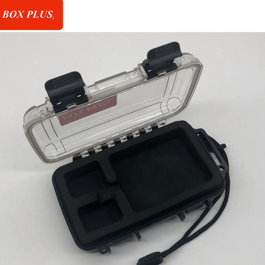 [X-6010][197*98*40mm]Manufacturer Custom Clear Lid Plastic Earphone Travel Case with Custom Foam